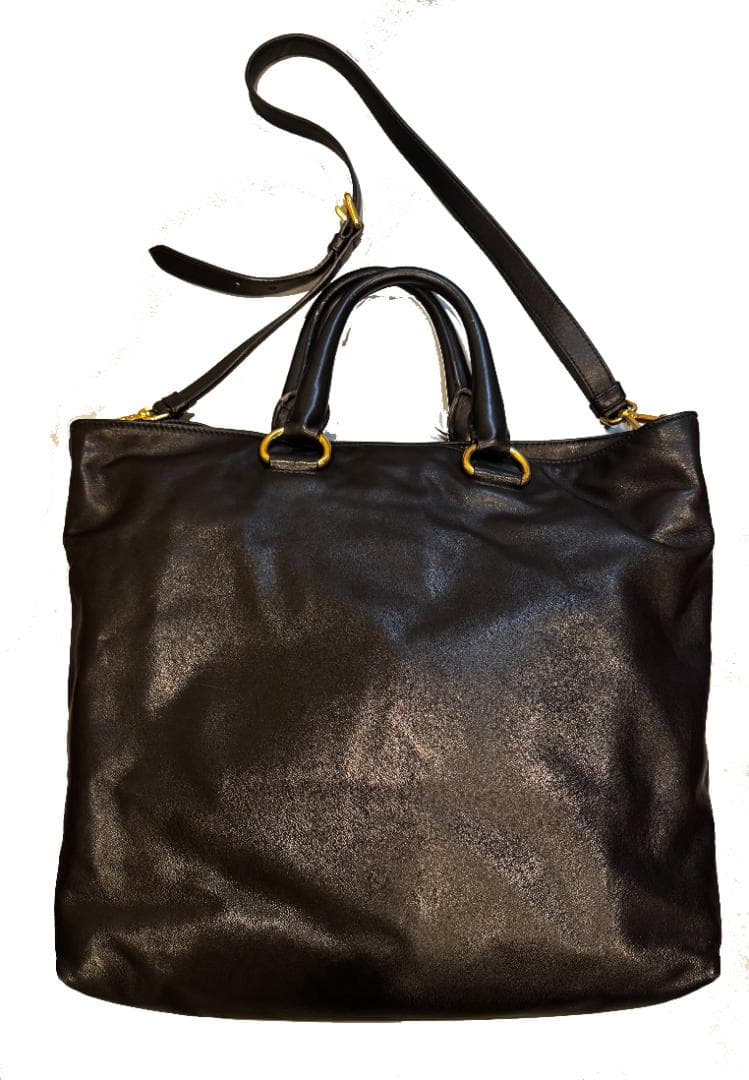 お値下げ☆美品☆PRADA ☆プラダ ブラック 2WAYトートバッグBN1713