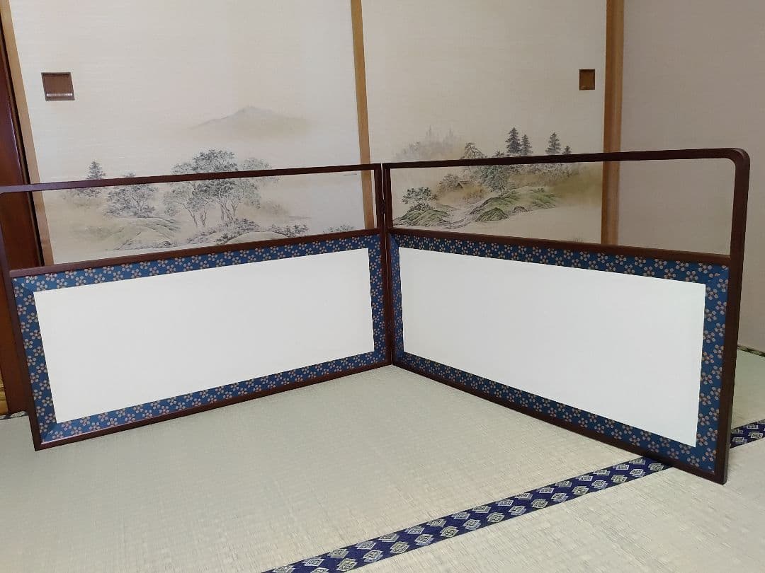 茶道具 風炉屏風先 利休梅 裏網代 両面使い 上透かし 箱付き 送料無料