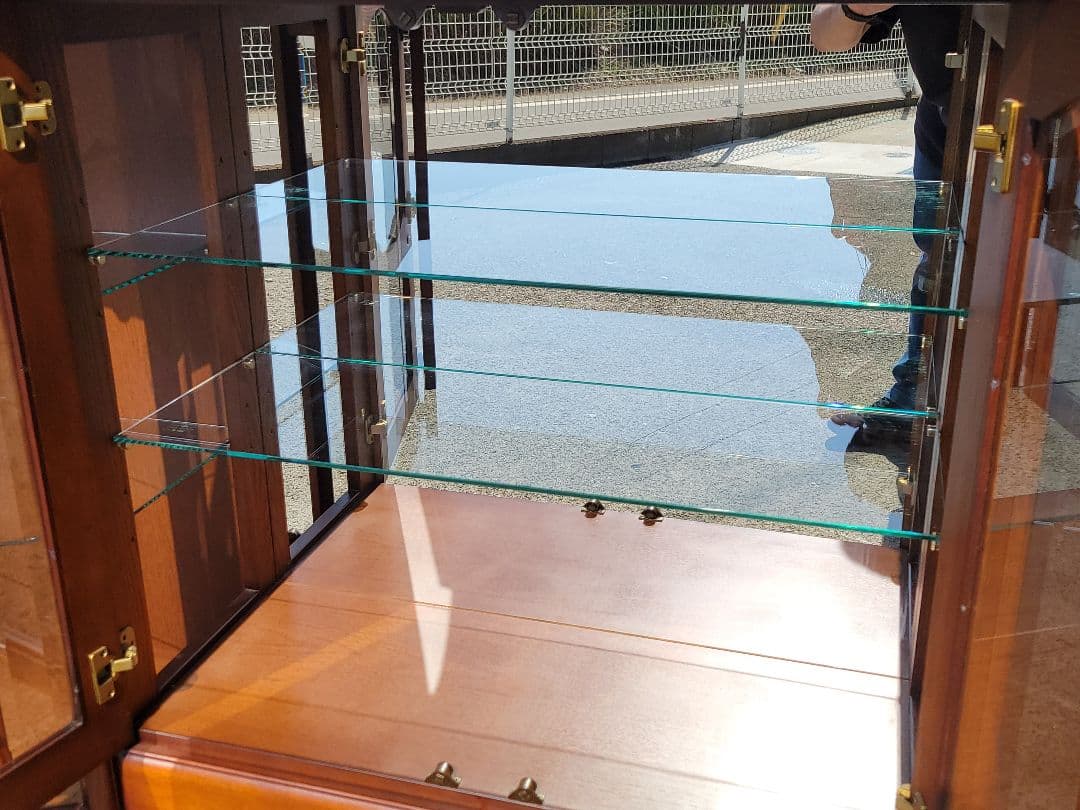 さやか 三陽家具工業 アドリア S-6 木製キャビネット 飾り棚 照明付き