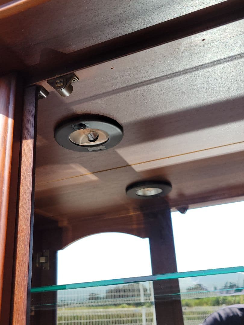 さやか 三陽家具工業 アドリア S-6 木製キャビネット 飾り棚 照明付き