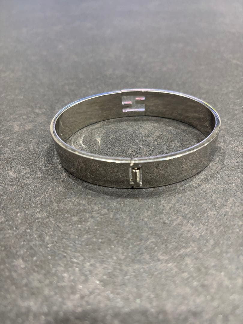 フェンディ FENDI ズッカ バングル ブレスレット シルバー サイズM