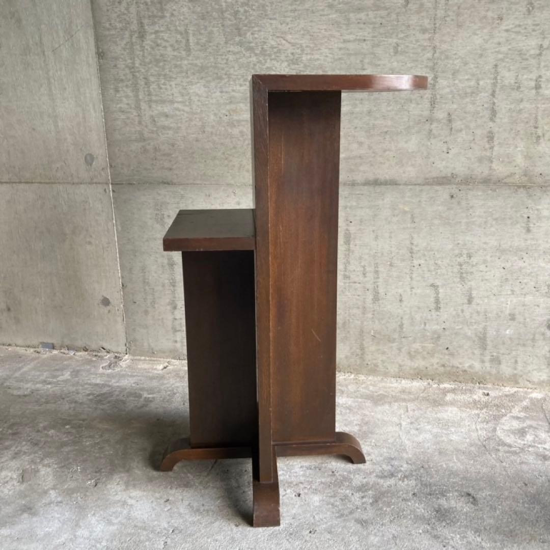 古い味のある飾り台 サイドテーブル 棚 シェルフ ラック スタンド 木製 レトロ