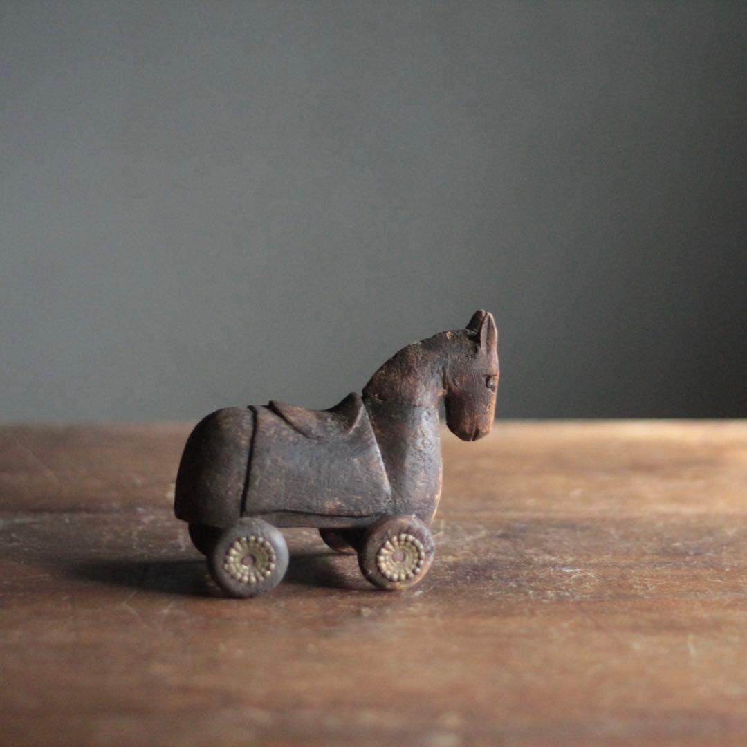 古い 木の 馬 古道具 アンティーク オブジェ ブロカント