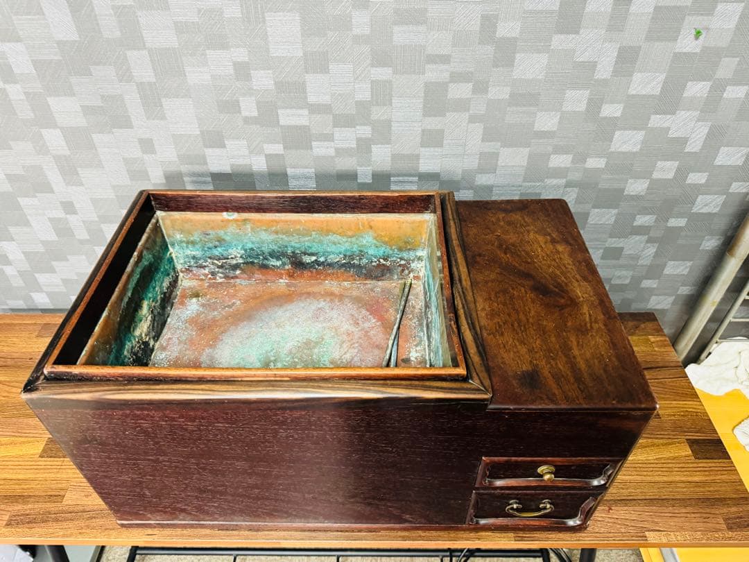 火鉢 長火鉢 箱火鉢 囲炉裏 骨董 古道具 民具 昭和レトロ アンティーク 五徳