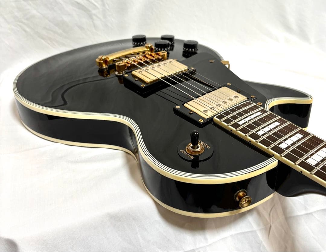 【新品弦張替済】Maison レスポール カスタム レフティー ブラック