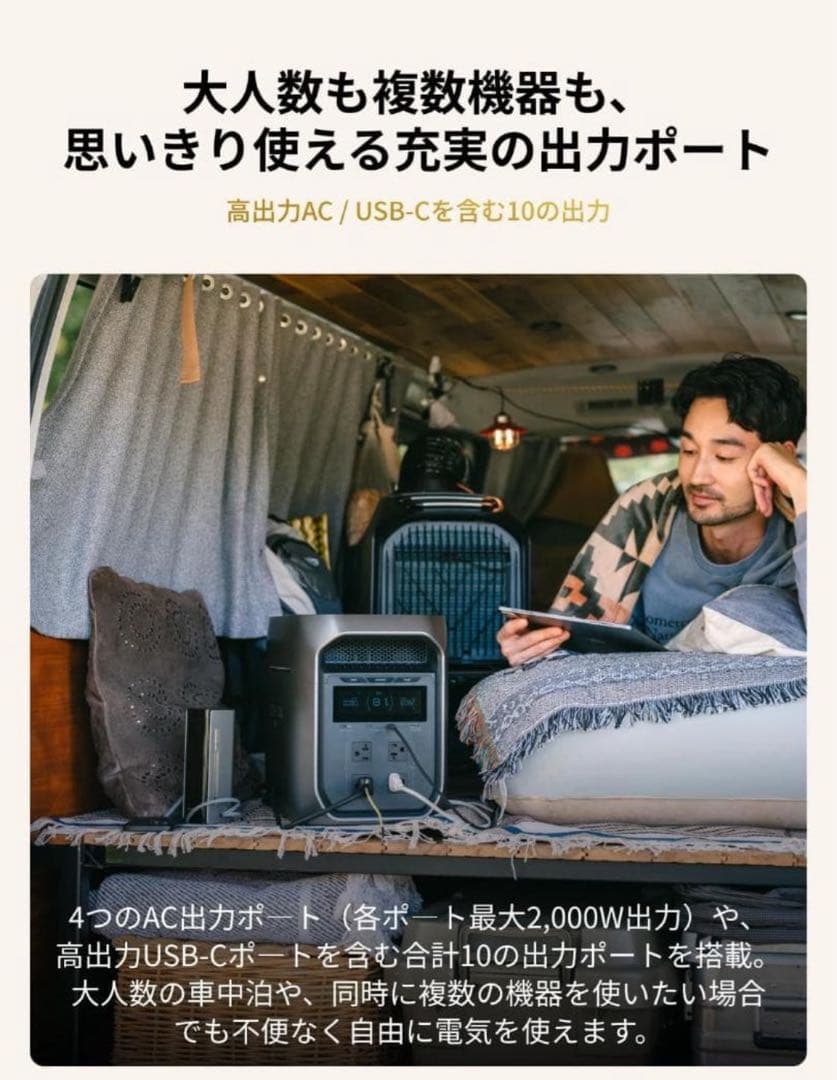 EcoFlow ポータブル電源 DELTA 3 Max Plus 2048Wh