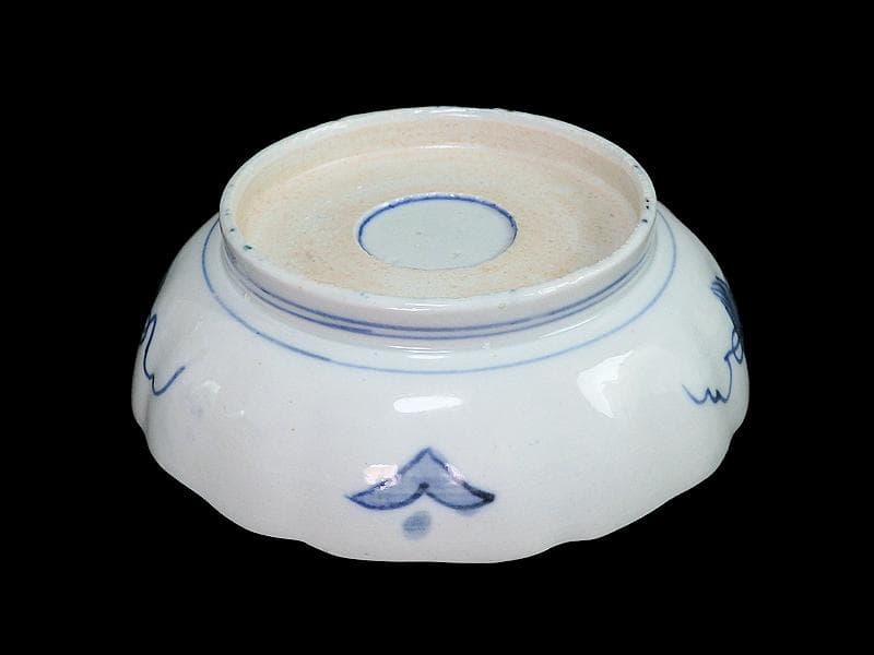 古伊万里  色絵　桐に鳳凰　花の図　膾皿　２客　D124AS-fbrh