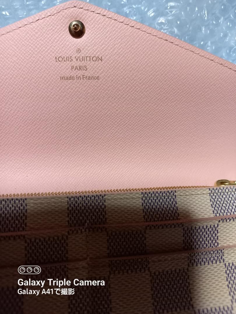 LOUIS VUITTON 折り財布 ピンク ベージュ