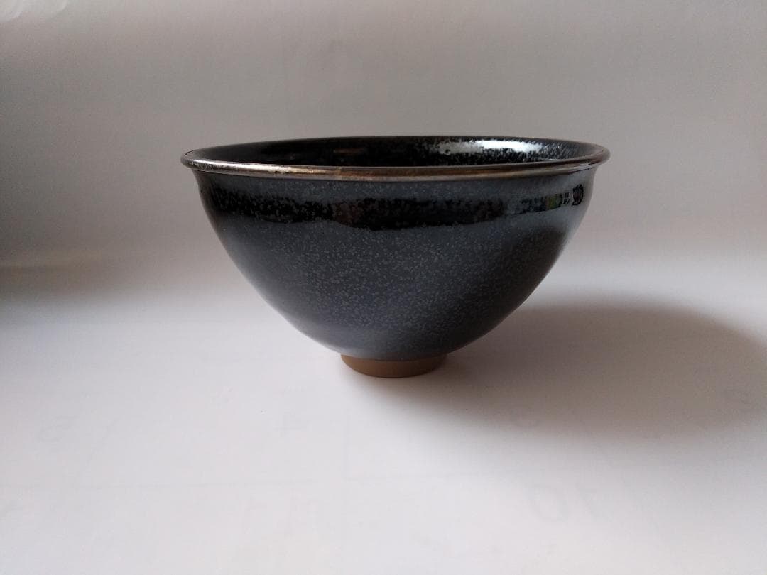 西尾香舟 作 油滴天目 茶碗 仕覆 市松宝尽し紋 茶道具 抹茶碗 共箱 新品