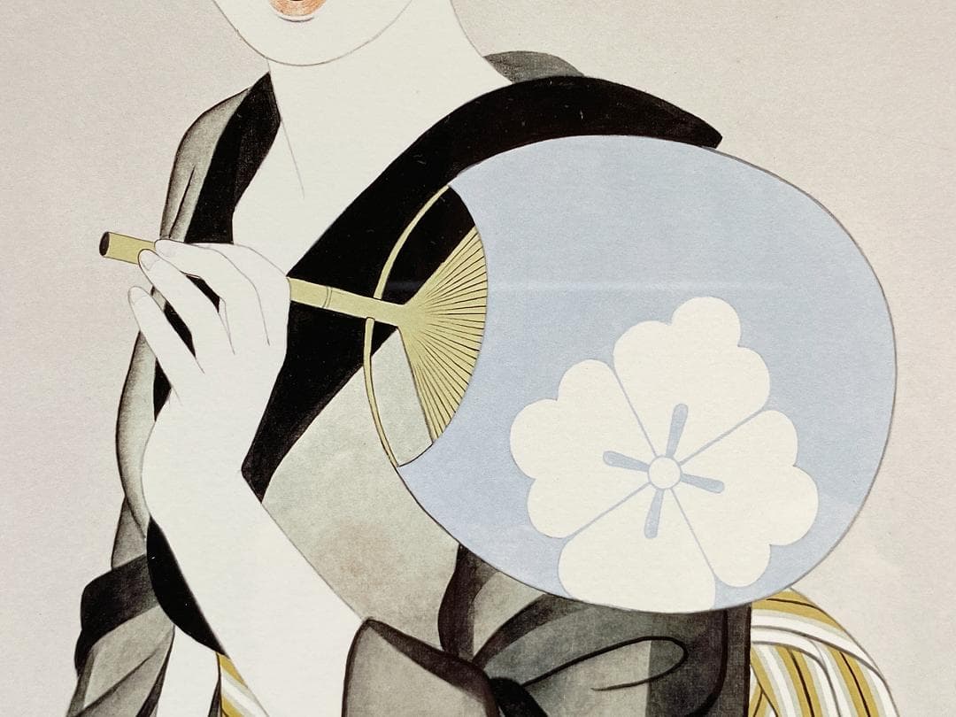 志村立美 涼 ジグレー 日本画 美人画 F10　保証書付