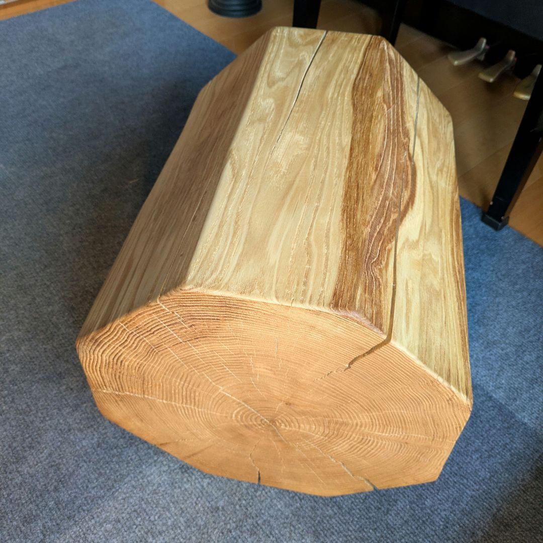 ピーナッツ様確認用　栗　八角形　天然木　椅子　スツール　高さ約41.5㎝