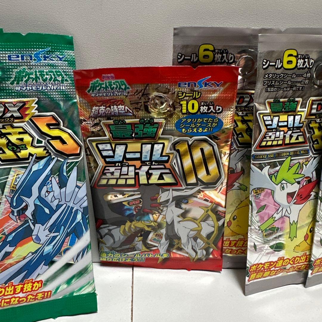 ポケモンシール烈伝DX技4 5 19パック　シール烈伝状態の悪い物複数　画像参照