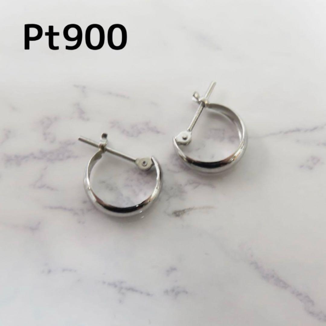 Pt900 プラチナ900 地金 フープピアス 3×10 プラチナフープピアス