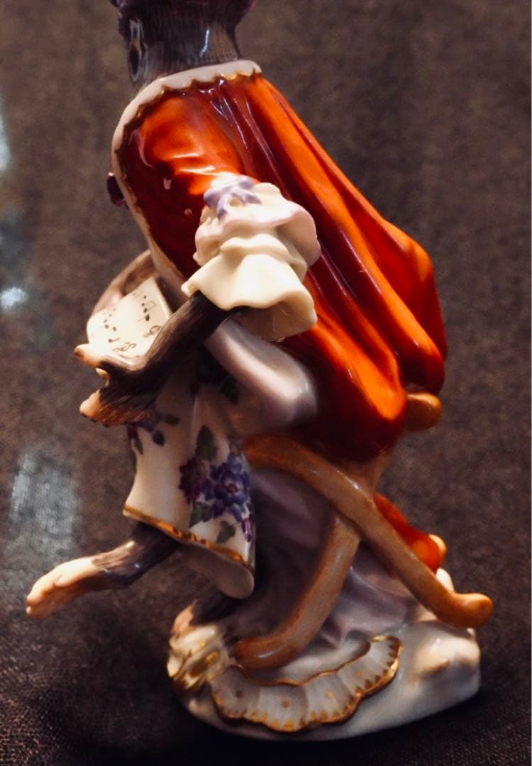 【美品 】マイセン 猿の楽団 コーラス 赤茶色 1級品