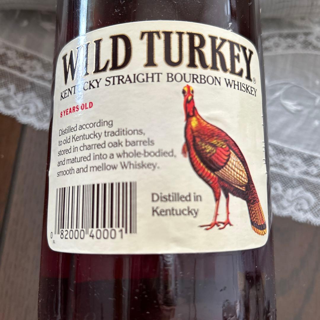 【新品・未使用】ワイルドターキー8年・1リットル旧ラベル