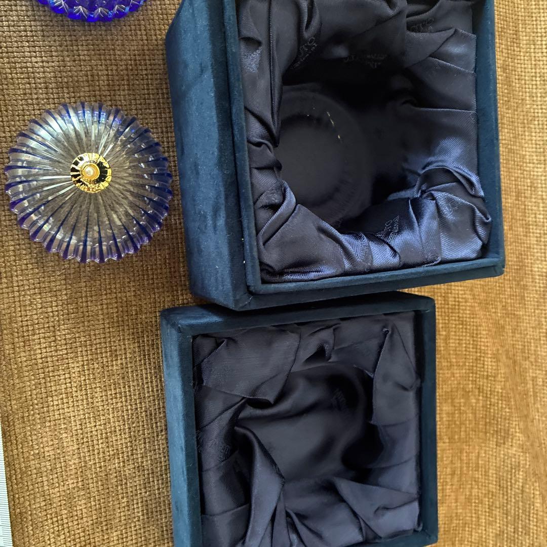 MIKIMOTO 青色ガラス製容器 専用箱付き