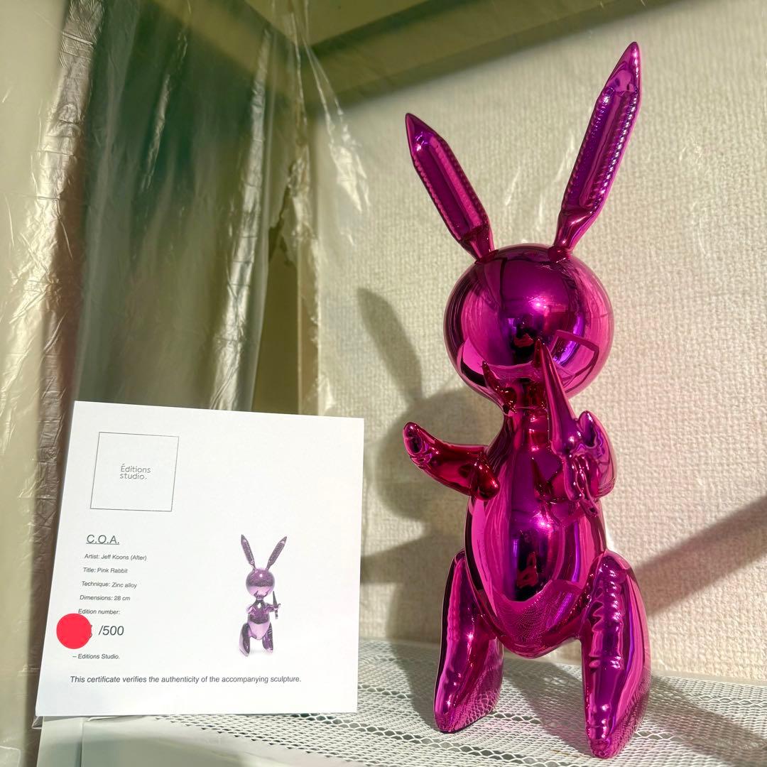 【真作】金属製 世界限定500 ジェフクーンズ アート オブジェ インテリア 兎