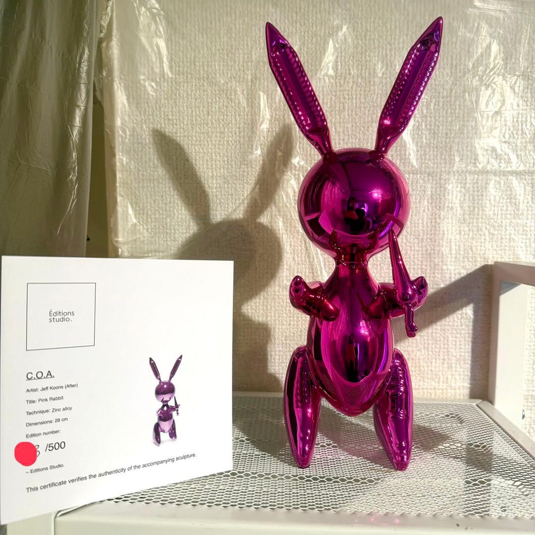 【真作】金属製 世界限定500 ジェフクーンズ アート オブジェ インテリア 兎