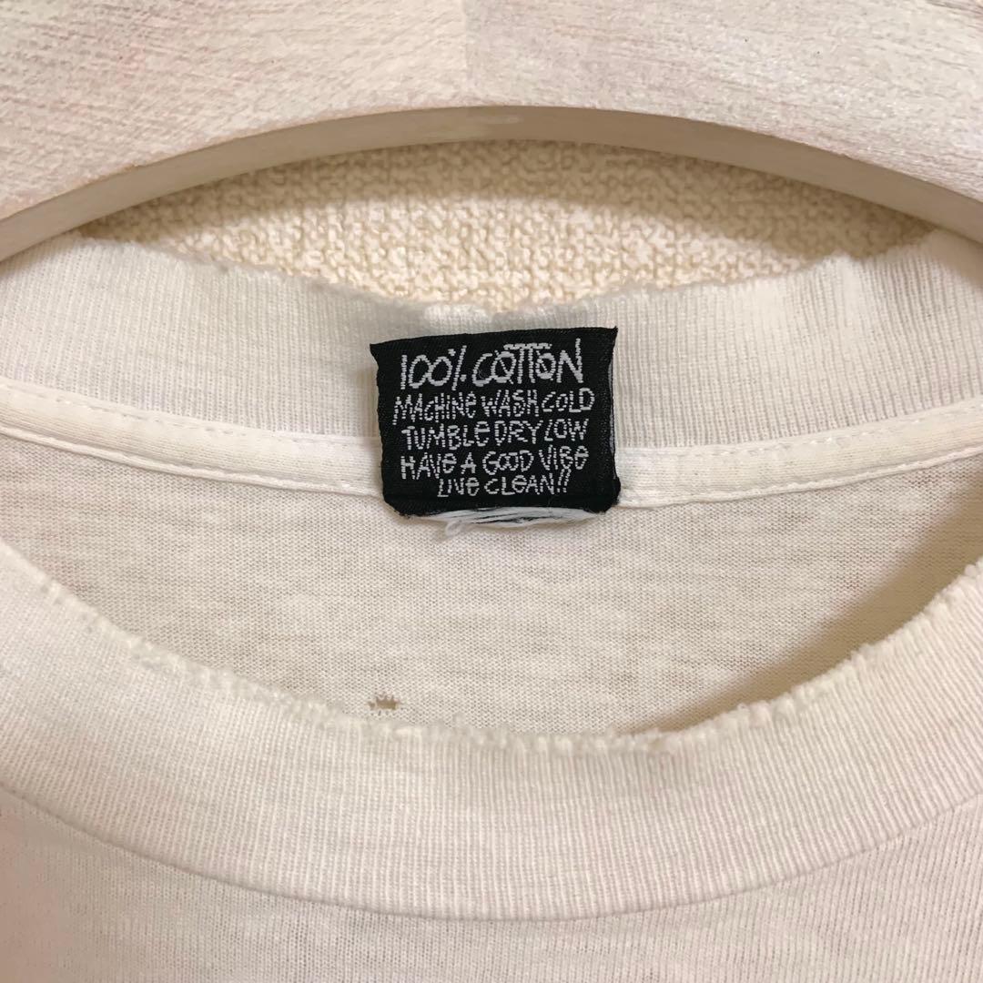 80s 前期 STUSSY USA製 黒タグ SS リンク エンブレム Tシャツ