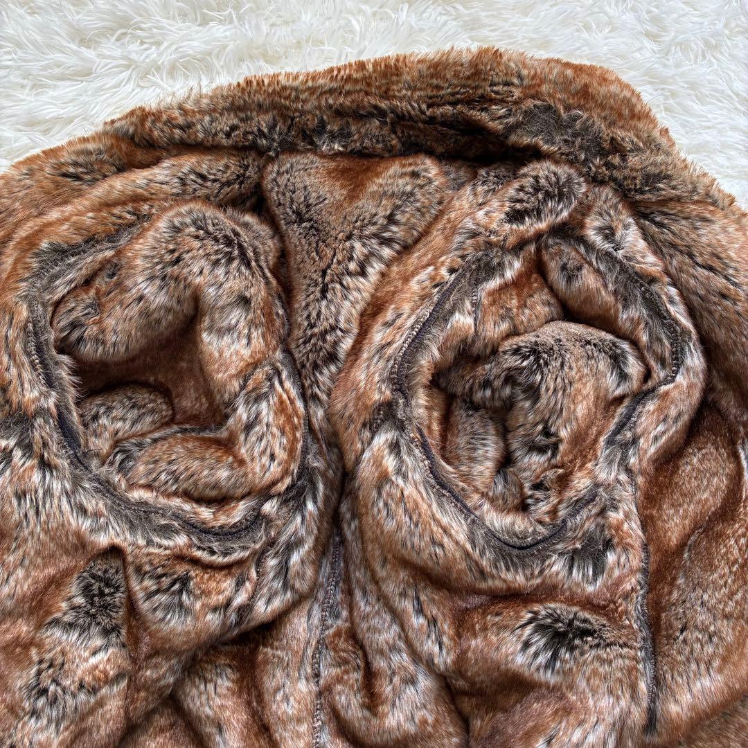 【激レア】ユーピーレノマ ムートンコート ファー 毛皮 極暖 LL 大きいサイズ