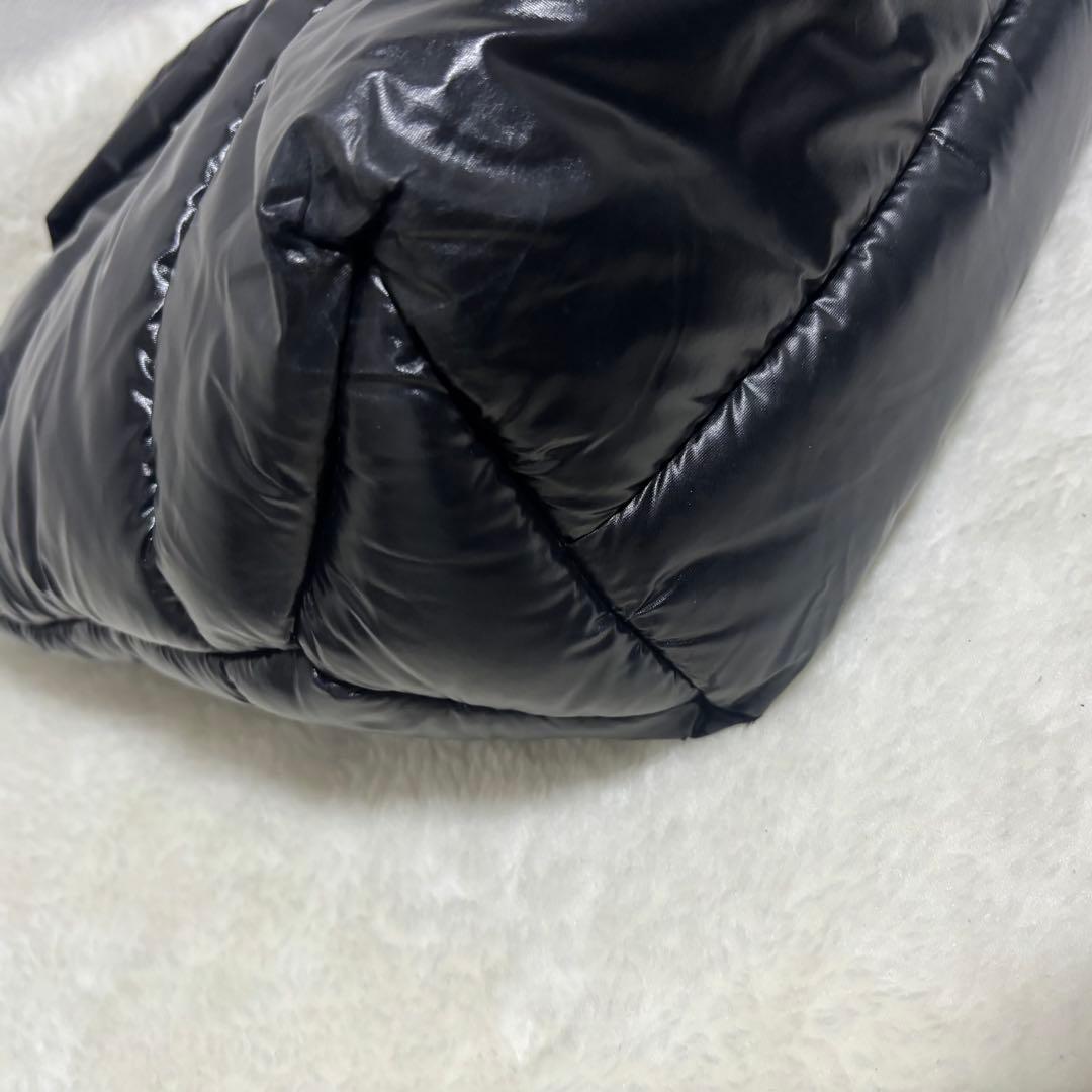 【希少】DIESEL ディーゼル トートバッグ ステッチロゴ ダウン ブラック