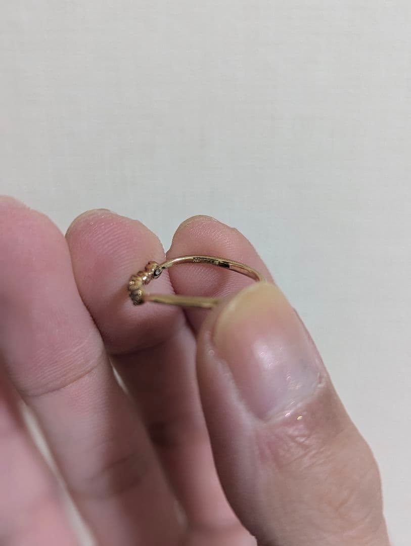 シエナ　K10　エクラ　ホワイトトパーズリング　9号