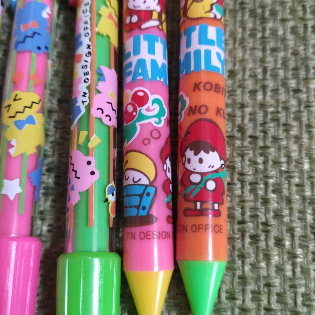 【平成レトロ】ビーズ入りシャーペン＆消しゴムノックペン　当時物蛍光カラー　Y2K