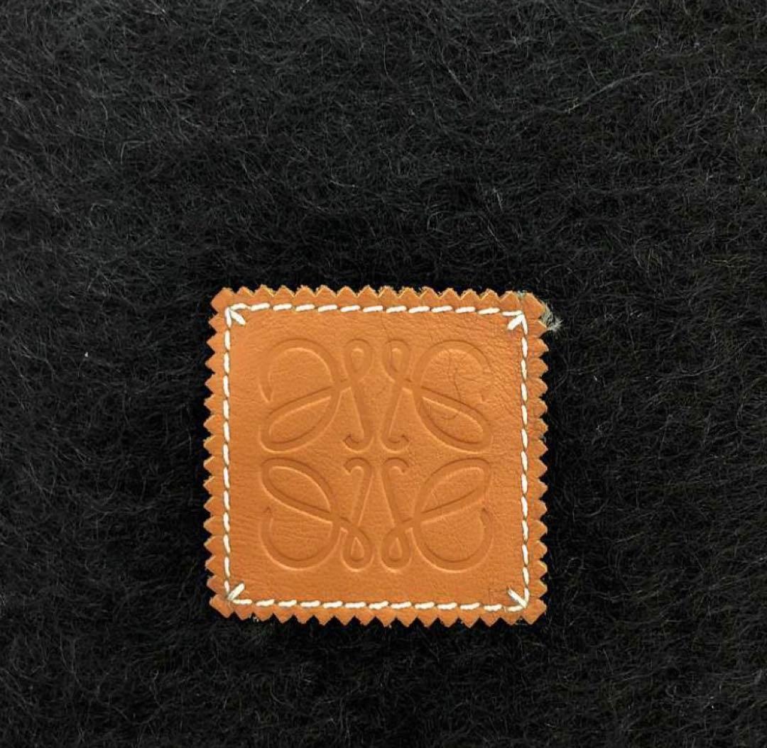 LOEWE ブラック モヘア マフラー