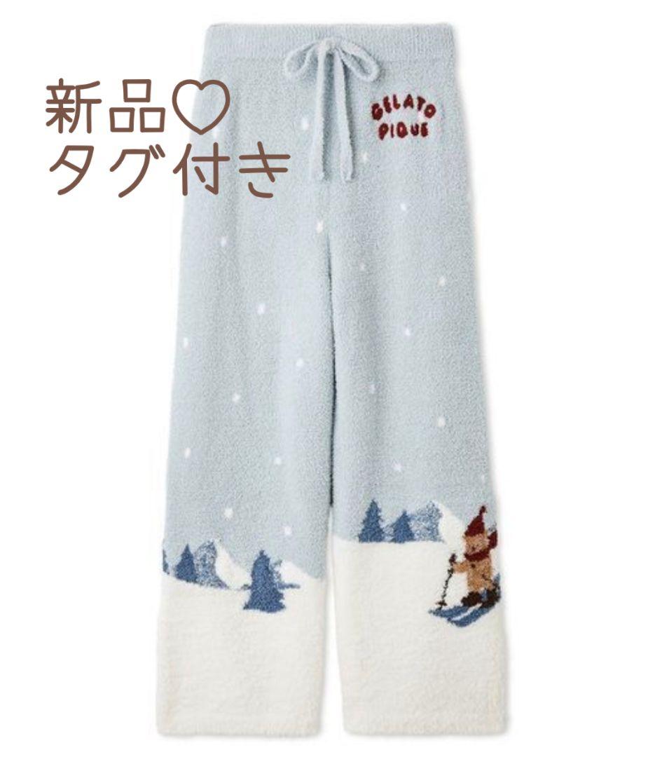 ジェラートピケ スキーベアジャガードロングパンツ