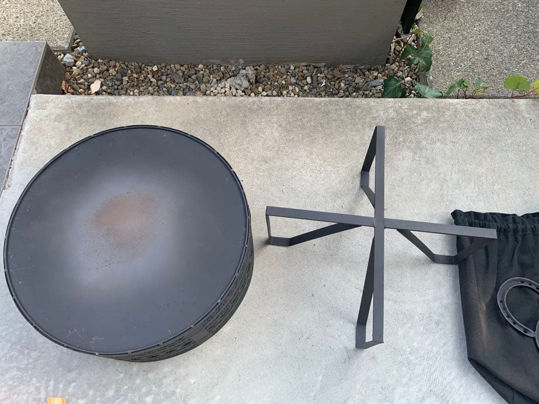 FUTUREFOX ナバホ柄焚き火台 分離式 おしゃれ 五徳・収納袋付き