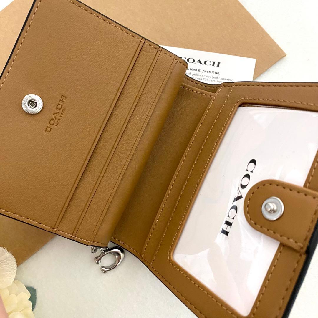 新品　正規品☆COACH(コーチ)折り財布　デニム　レザー 二つ折り財布