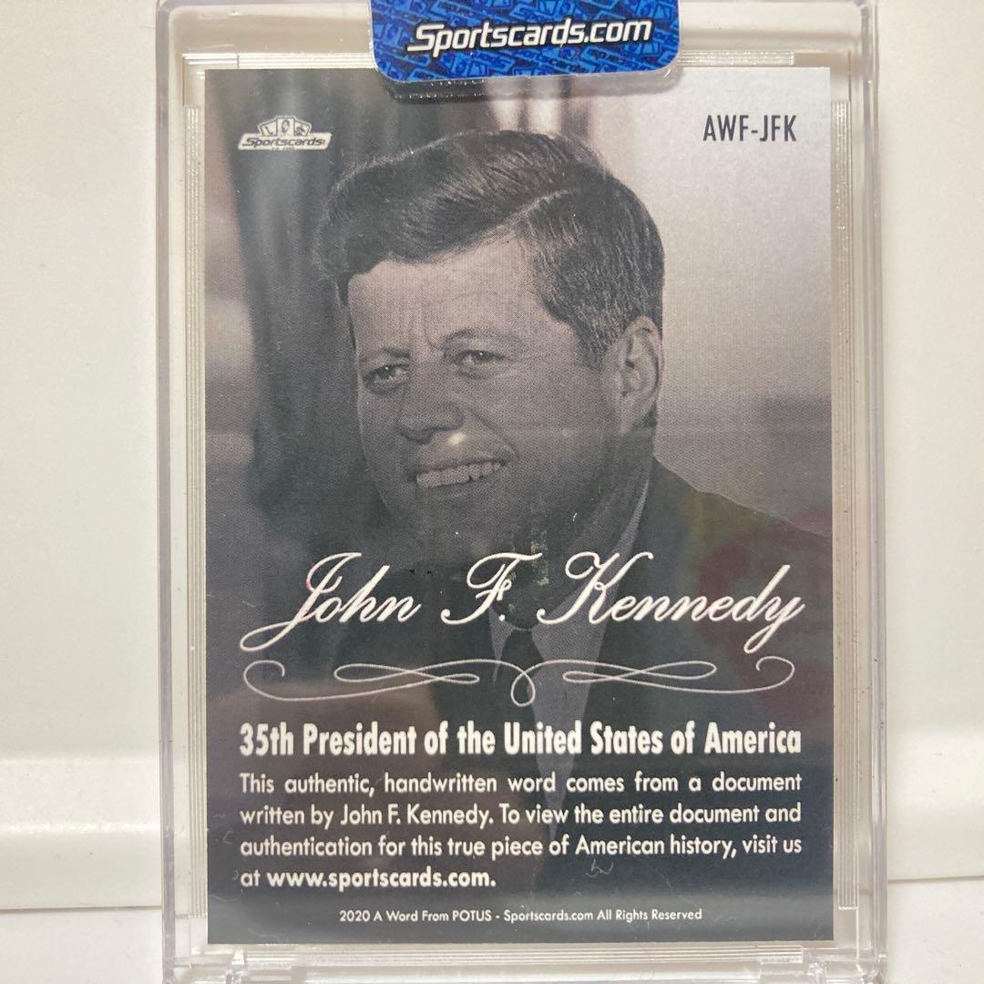 ジョン・F・ケネディ 直筆文字 2020 Potus アメリカ大統領