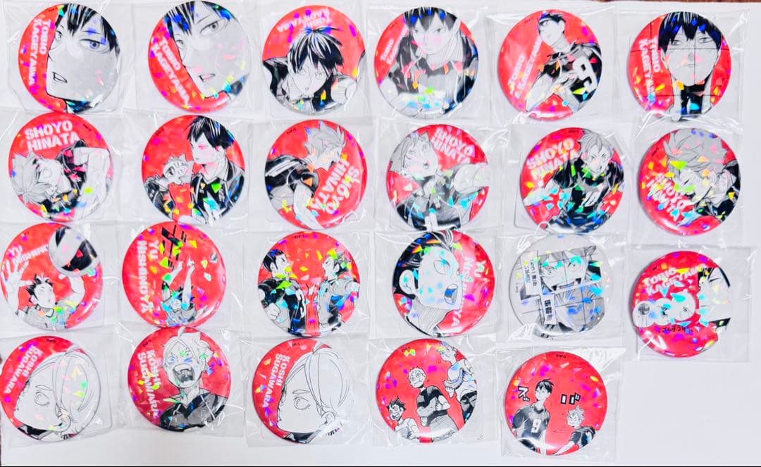 ハイキュー　オールスター缶バッジ　烏野　セット　影山　日向　菅原