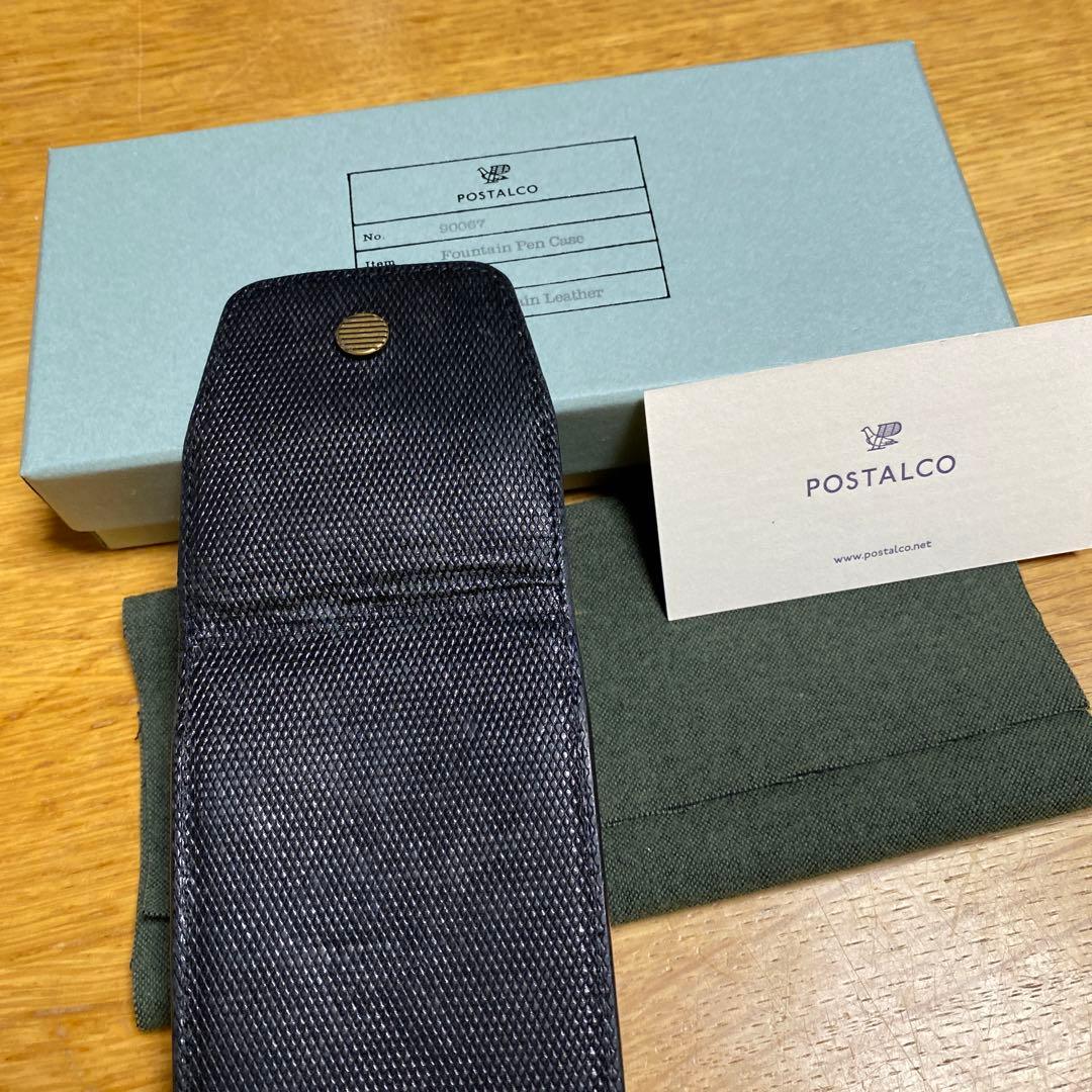 週末お値引き！ポスタルコ　ペンケース　クロスクレインレザー　ブラック
