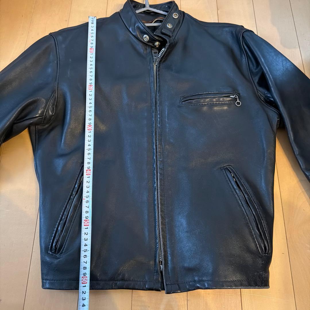 ショット　レザージャケット　シングルライダース　サイズ42 (ブラック)