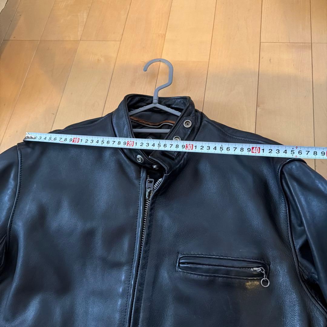 ショット　レザージャケット　シングルライダース　サイズ42 (ブラック)