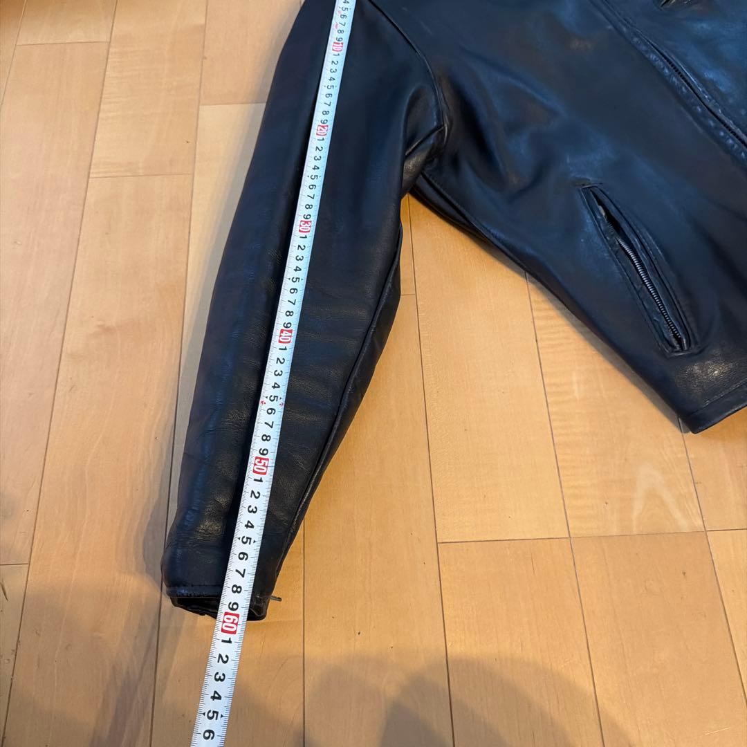 ショット　レザージャケット　シングルライダース　サイズ42 (ブラック)