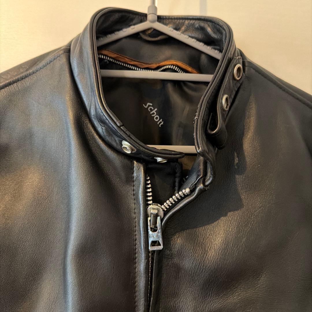 ショット　レザージャケット　シングルライダース　サイズ42 (ブラック)