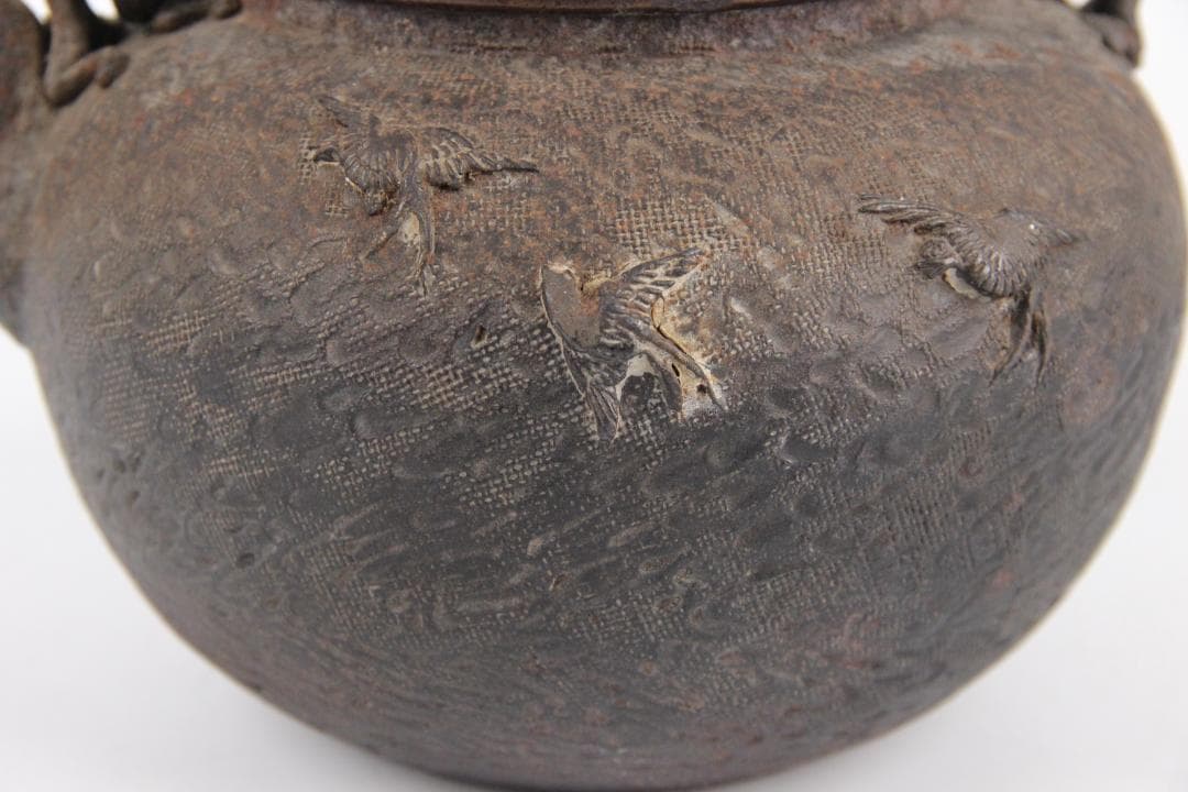 亀文堂　銀象嵌提手　梅図提手 月下湖景 琵琶湖 1400ml EU11-11