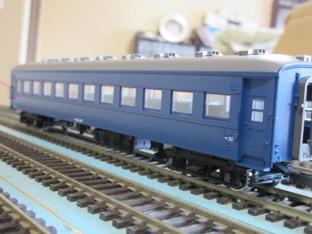 オハ35 (座席車) ブルー ２両セット　HOゲージ 室内灯装着済・未走行車