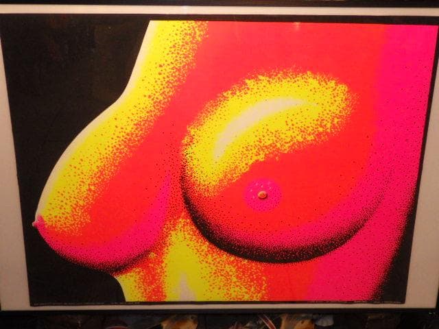 60'S★ブラックライトポスター★アート★ビンテージ★セクシー★ヒッピー