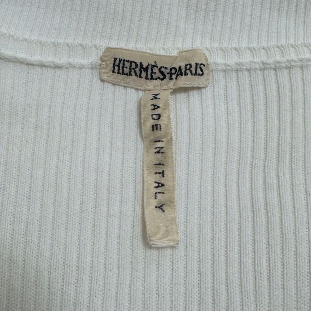 HERMES エルメス タンクトップ ノースリーブ レディース アイボリー SM