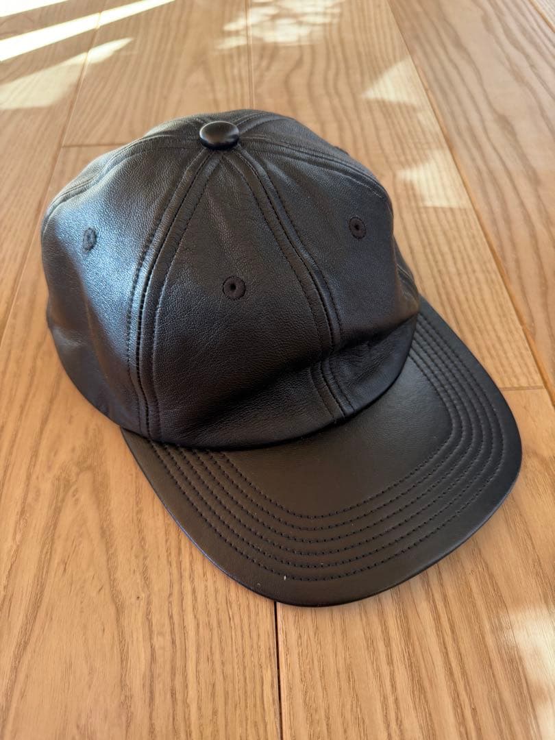 KIJIMA TAKAYUKI レザーブラックキャップ Fサイズ