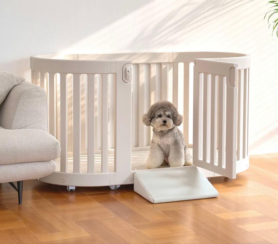 【韓国大人気ブランド】DoriDori ペットサークル ホワイト&ペットステップ