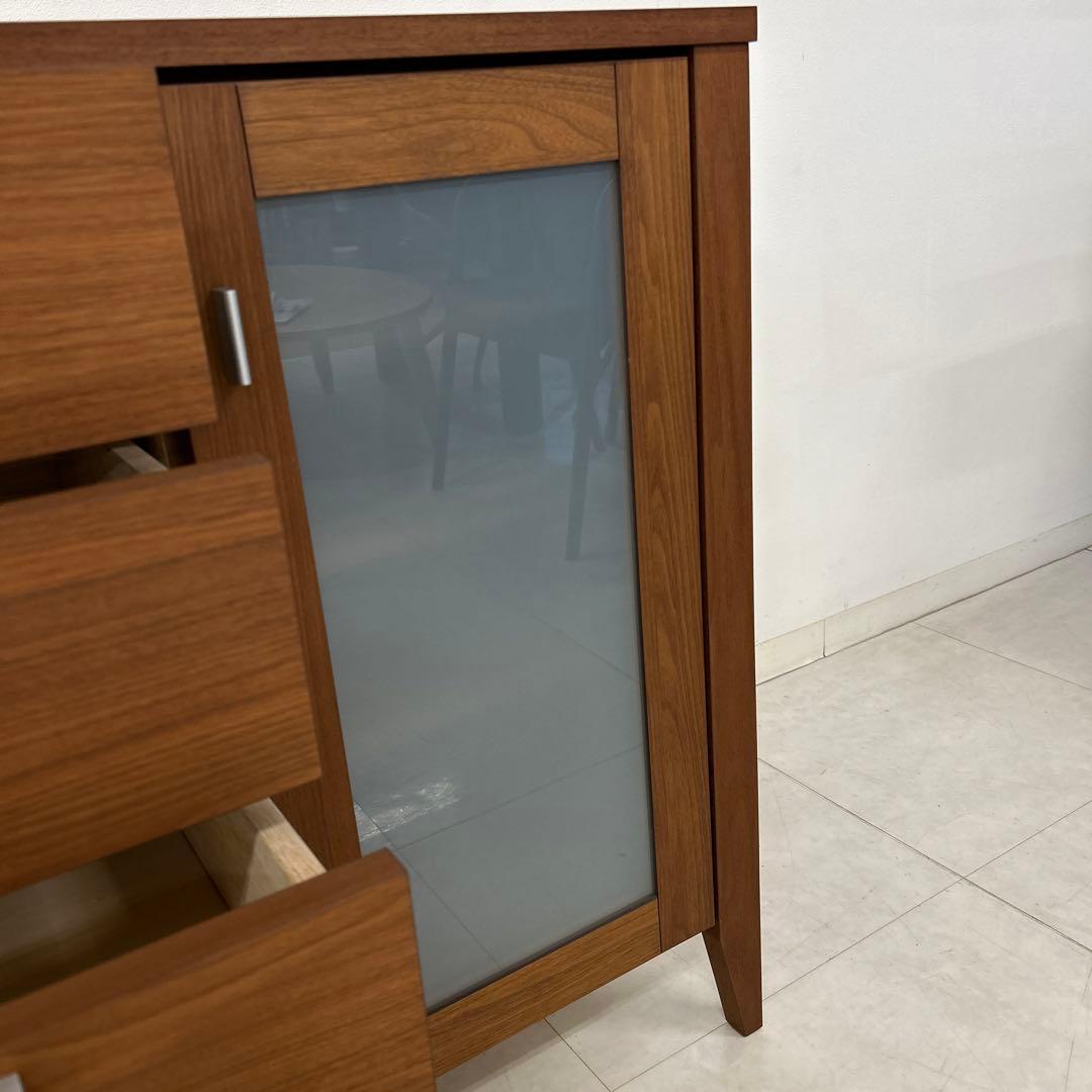 アウトレット★モダンなサイドボード キャビネット ウォールナット