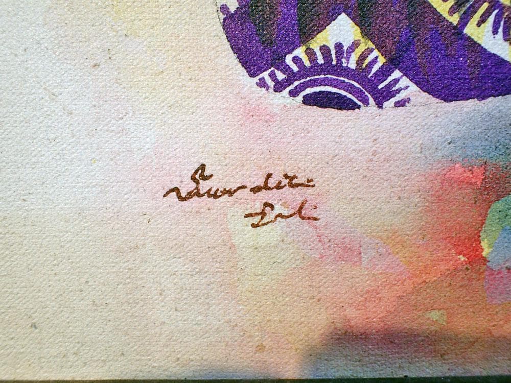 インドネシアの踊り子＿バリアート(絵画、額縁付)【アジアン雑貨】