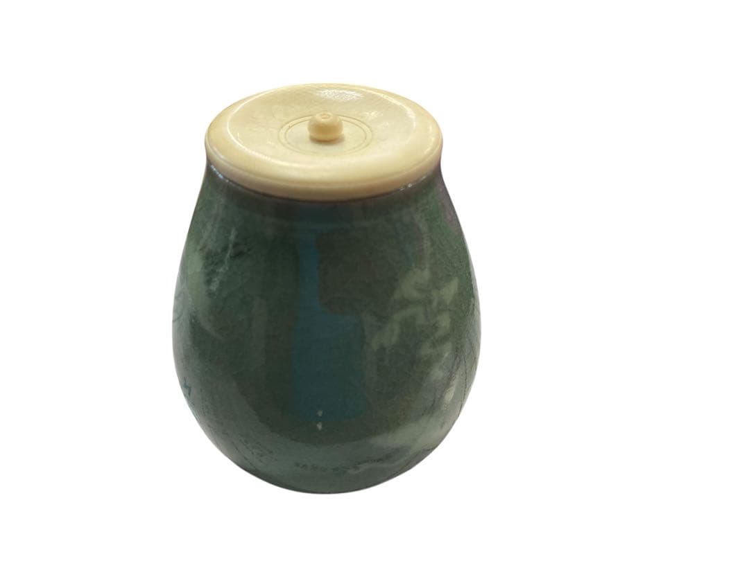 茶道具　柳根　人間文化財　海剛　文琳茶入　共箱