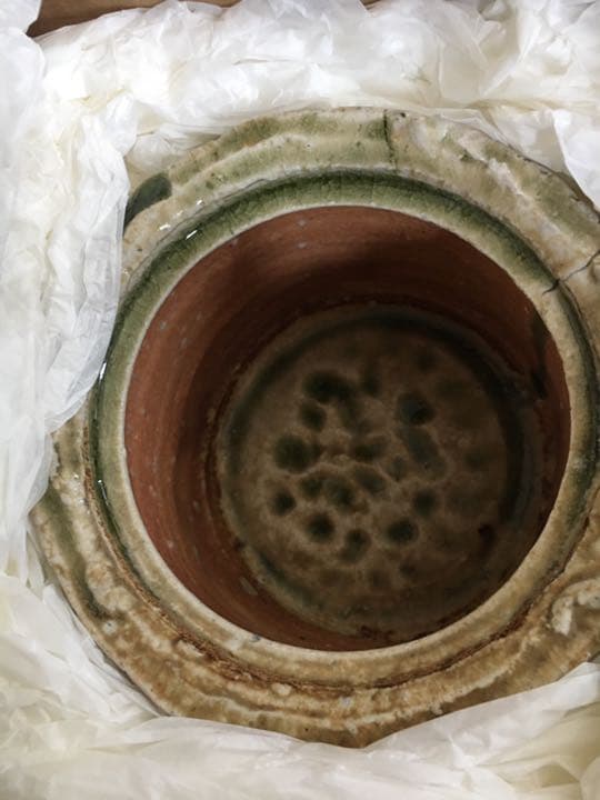 信楽焼　不言窯　水指