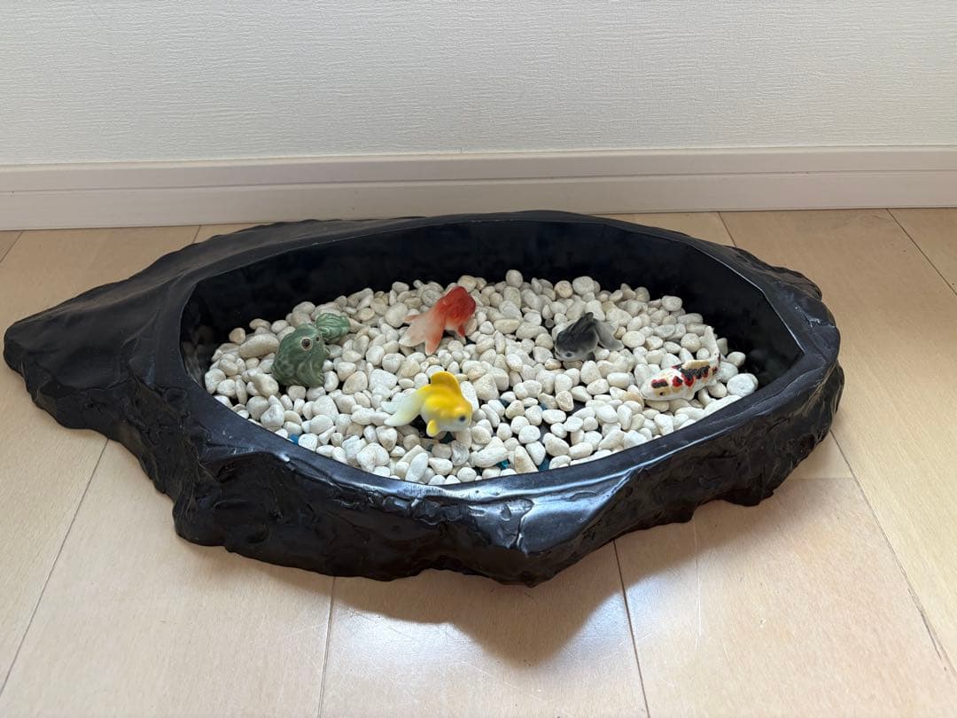 【最終】高級　那智黒水盤　花器　生花　アンティーク　迎春　硯