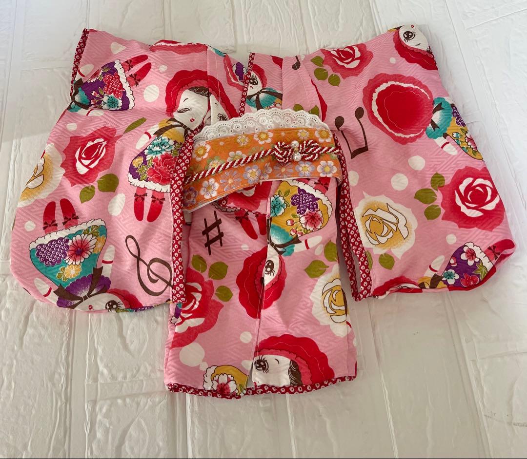 お着物　わんこ猫♡犬着物　お正月　七五三　振袖ひな祭り撮影会人気お人形柄